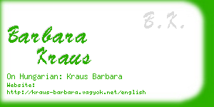 barbara kraus business card